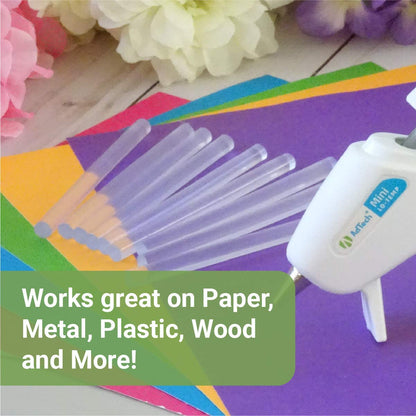 AdTech Hot Glue Sticks, 4 Inch Mini Size, Clear (550 Sticks) | Multi-Temperature, Quick Bonding for Crafting, DIY & School Projects | Fits Mini Glue Guns | Made in the USA