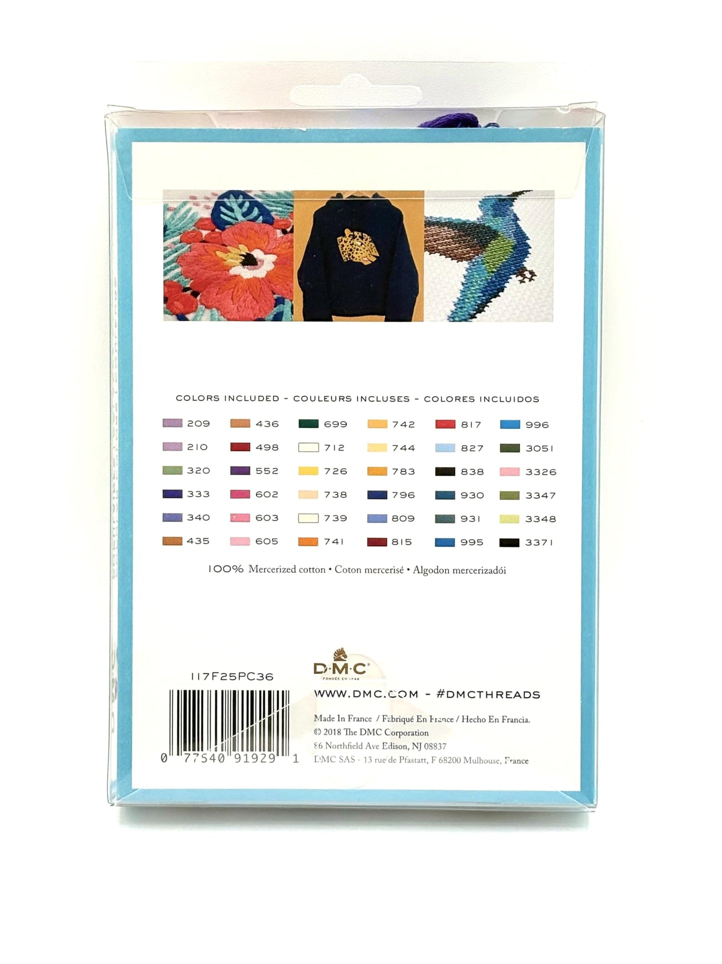 DMC 117F25-PC36 Embroidery Popular Colors Floss Pack, Colors may vary, 8.7-Yard, 36/Pack