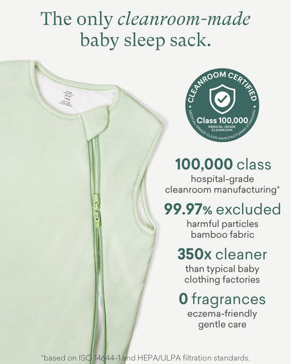 PurComfy Supersoft Sleep Sack 1.0 TOG, Premium Bamboo Viscose Baby Sleeping Bag, 2-Way Safe Zipper Sleep Sacks 6-15 Months (Slate)