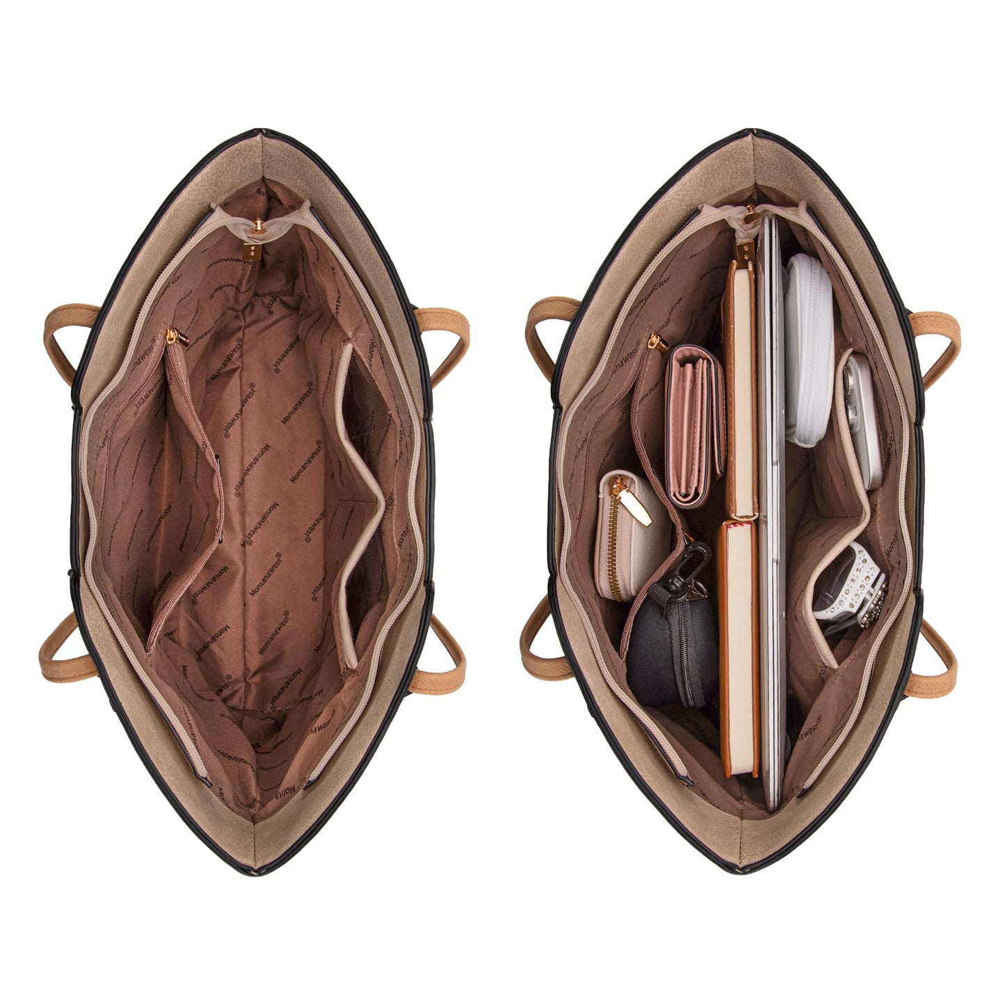 Montana West Tote Bags for Women Medium Top Handle Satchel Purses Large Shoulder Handbag Hobo Bags MWC-323BTN