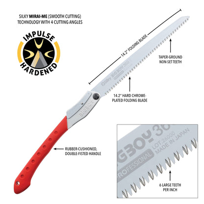 Silky Professional BIGBOY Folding Saw 360mm Large Teeth (354-36)