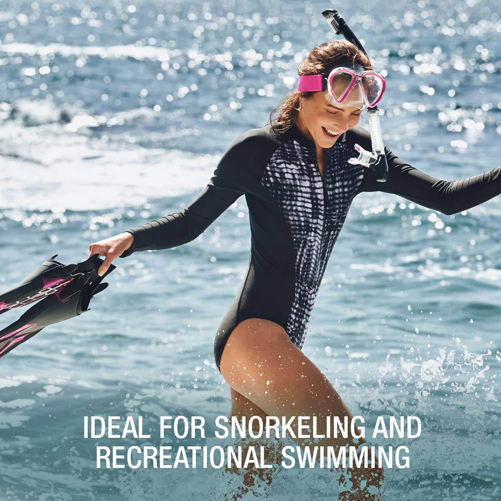 Speedo Unisex-Adult Swim Snorkel Dive Mask Anti-Fog with Nose Cover Adventure Series, M Blue, One Size