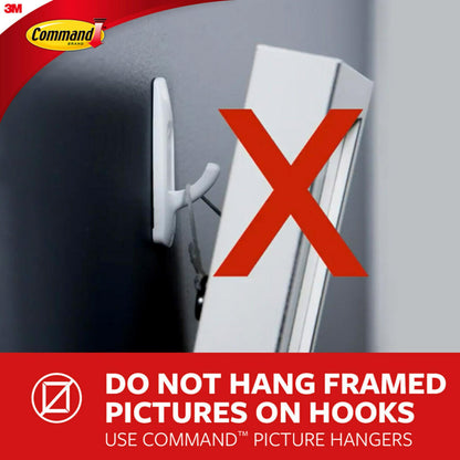 Command Large Satin Brass Double Hooks, 2 Coat Hooks and 2 Command Strips, Damage-Free Hanging with Adhesive, No Tools Great for Hanging Home Decor, Holds up to 4 lb