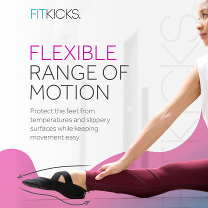 FITKICKS Crossovers Active Footwear, Foldable Shoes, Large, Black