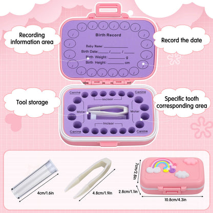 Tooth Holders for Kids Keepsake, Baby Teeth Keepsake Box, Tooth Saver, Tooth Container for Lost Teeth, Teeth Storage Holder for Tooth Fairy (Pink)