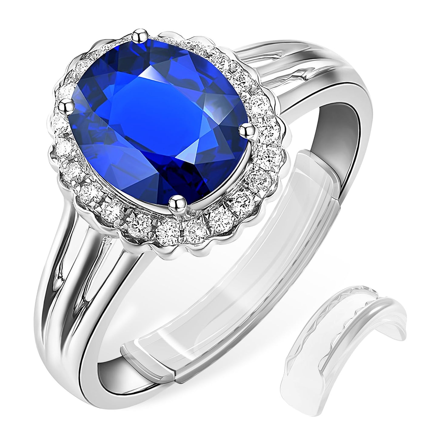 Ring Sizers for Loose Rings, 8 Pack 8 Sizes, Ring Size Adjuster, Invisible Ring Guards for Women and Men, Ring Resizer with Polishing Cloth，Fits Bands Width to 1-8mm