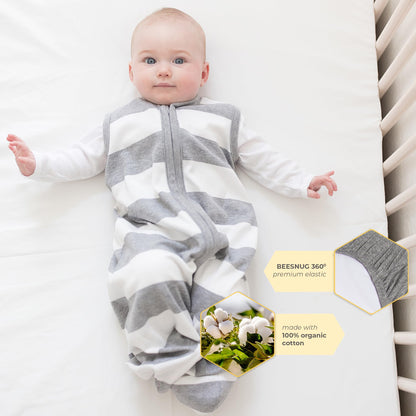 Burt's Bees Baby Essential Organic Cotton Fitted Crib Sheet, Breathable for Boy Girl Standard Crib & Toddler Mattresses