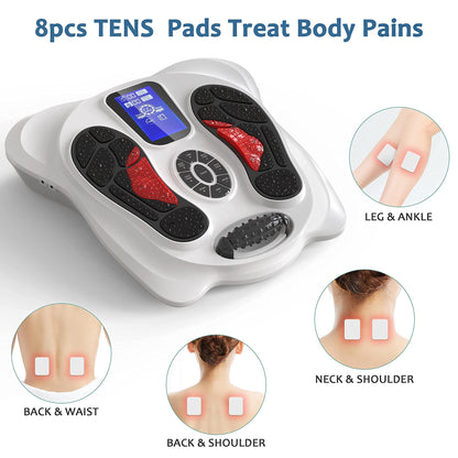 Creliver EMS & TENS Foot Nerve Muscle Massager, Electric Foot Stimulator Improves Circulation, Feet Legs Circulation Machine Relieves Body Pains, Neuropathy (FSA or HSA Eligible)