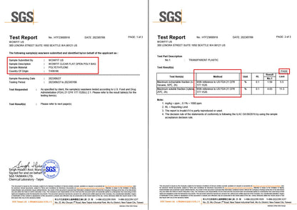 Wowfit 100 CT 16x20 inch 1.1 Mil Clear Plastic Flat Open Poly Bags – Great for Dough Proving, Sourdough Bread, Food Storage, and More