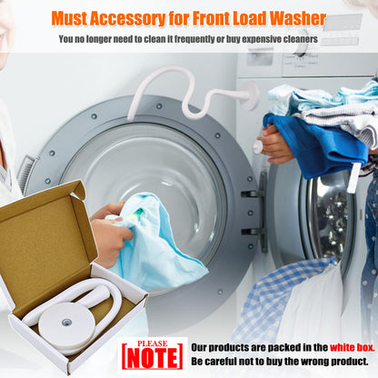 Front Load Washer Door Prop and Stopper - Magnetic Washing Machine Door Holder with 2.6-Inch Magnet Base, Removable Washer Door Stopper Keep Washer Door Open to Prevent Odors (White)