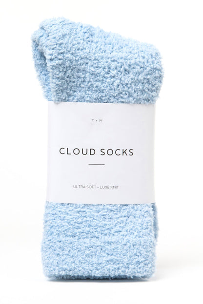 Unboxme Gifts Warm & Cozy Ultra-Luxe Cloud Socks for Women & Men - Super Soft Luxurious Fabric Sleep Socks for Him & Her, Blue 1 Pair