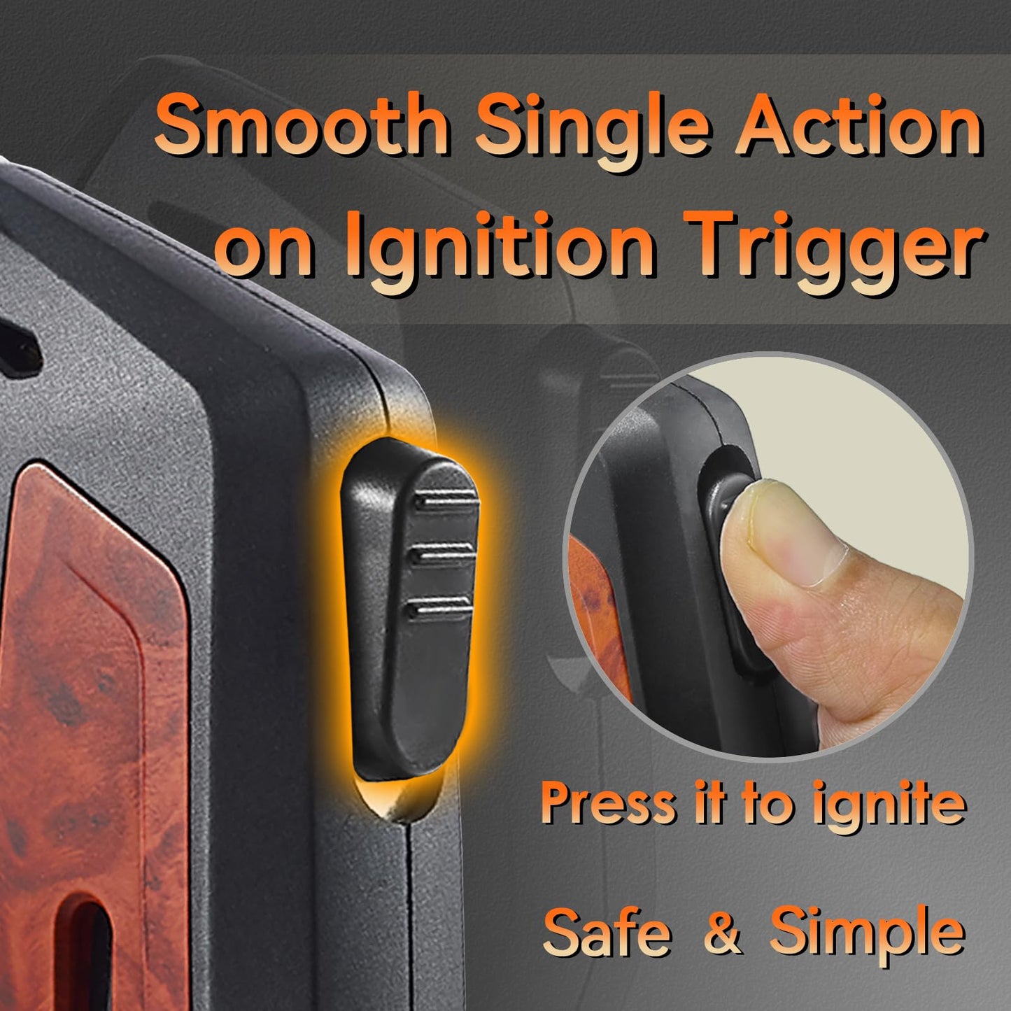 2 Pack Torch Lighter, Zoocura Single Jet Flame Butane Lighters Refillable Torch Lighter Adjustable Gas Lighter Windproof Lighters for Men BBQ Grill Camping (Fuel Not Included)