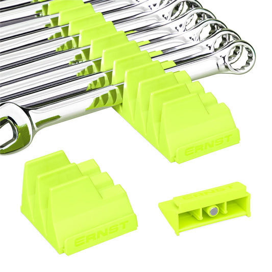 Ernst Manufacturing Wrench Pro - Modular Wrench Organizer for 40 Tools with Magnetic Base (Hi-Viz) - Made in the USA