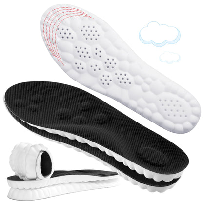 4D Cloud-Like Comfort Soles for Men - Soft Memory Foam Cushioning Insoles - Trim to Fit Steppers Insoles with Arch Support for Foot Pain Relief and Fatigue Reduction(US M 7.5-10.5)