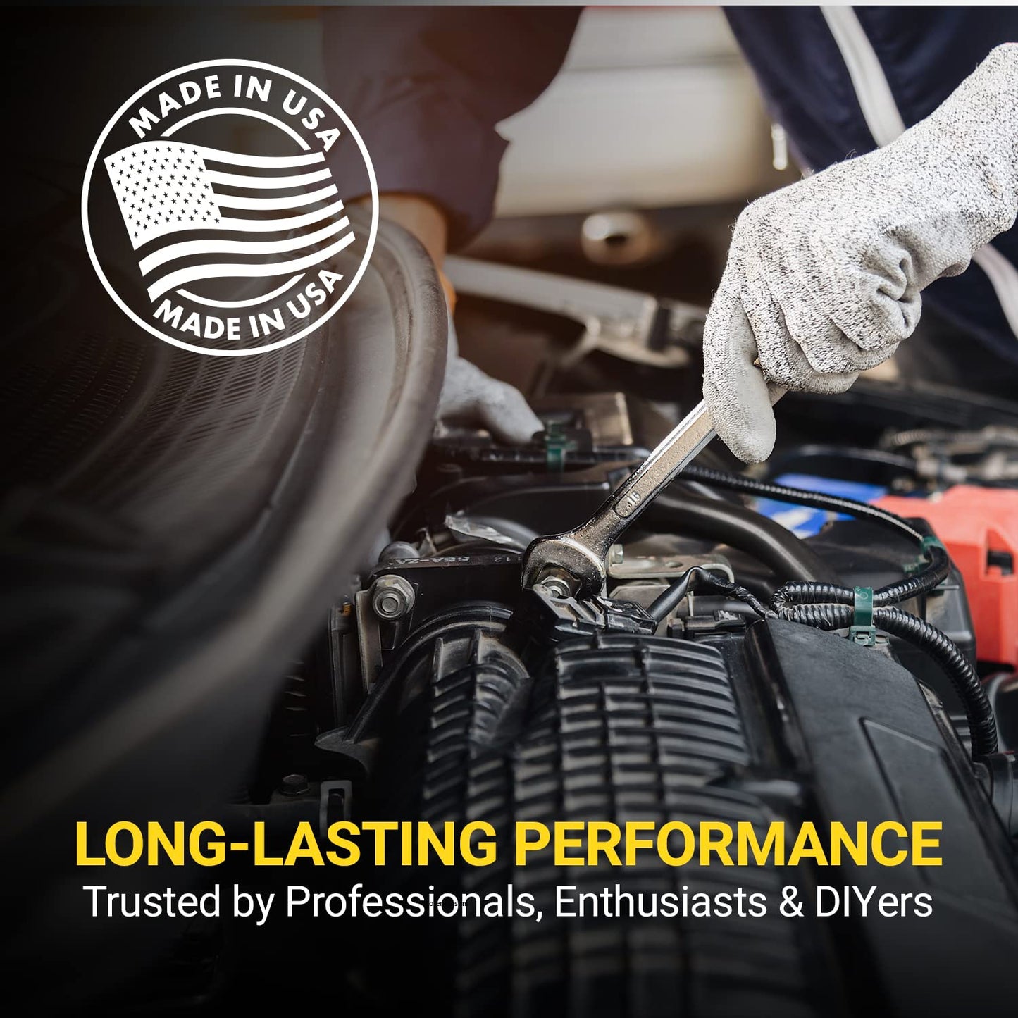 Spartan Power Battery Cable 2 Foot 4 Gauge AWG Wire Set 5/16" M8 Made in USA