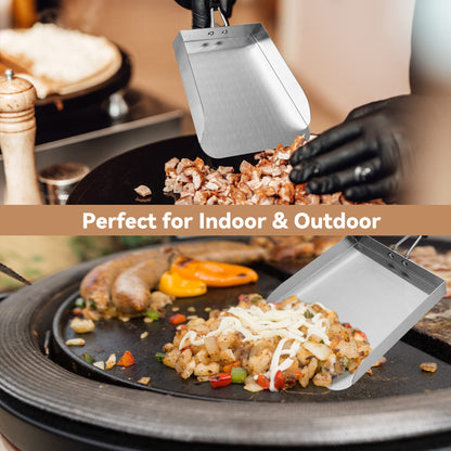 Stanbroil Stainless Steel Griddle Mover Smash Burger Food Shovel Grill Spatula Great for Stir Fry and Move Food, 13"