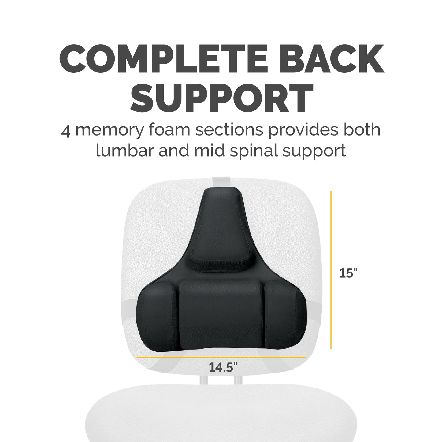 Fellowes Professional Series Back Support, Black (8037601)