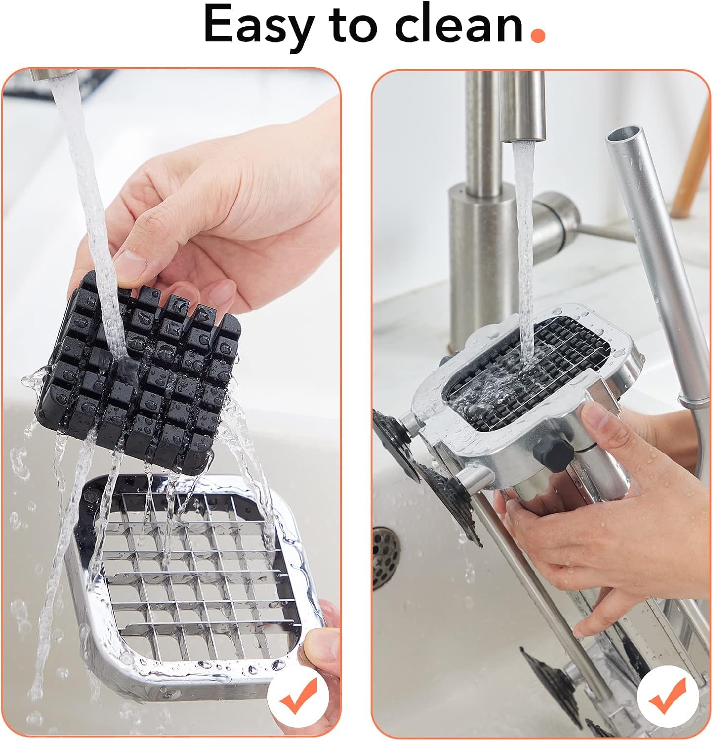 Befano French Fry Cutter, Stainless Steel Potato Cutter with 1/2 Inch, 3/8 Inch and 1/4 Inch Blades (Manual Cutter, 1/2 '' & 3/8 '' & 1/4 '' Blade)