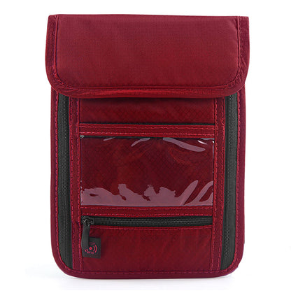 RFID Blocking Passport Holder Wallet with Neck Stash Pouch for Traveling Security Credit ID Card
