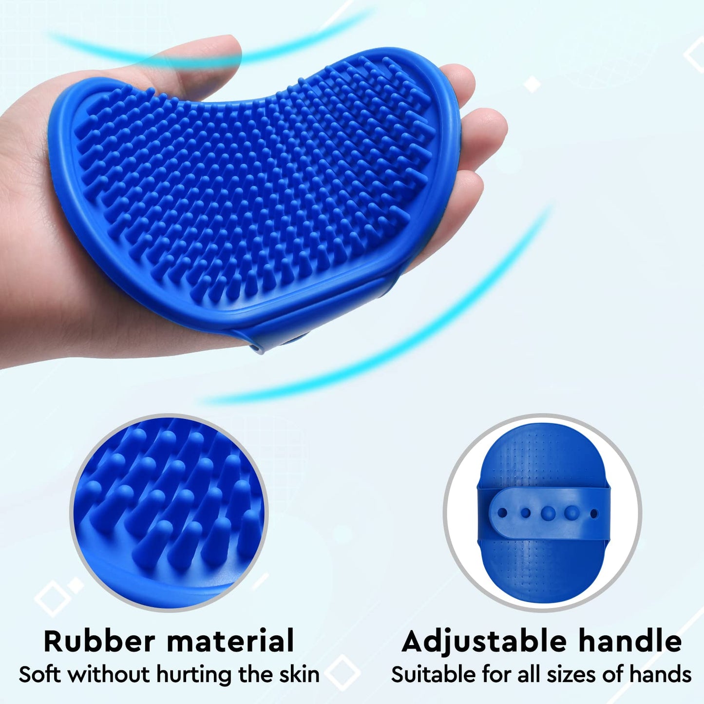 GJEASE Cat Grooming Glove Brush,Self-Cleaning Slicker Pet Brush for Short and Long Haired pats,Dog Bath Brush for Shedding and Grooming,Removes Loose Hair and Tangles,Promote Circulation
