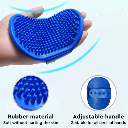 GJEASE Cat Grooming Glove Brush,Self-Cleaning Slicker Pet Brush for Short and Long Haired pats,Dog Bath Brush for Shedding and Grooming,Removes Loose Hair and Tangles,Promote Circulation