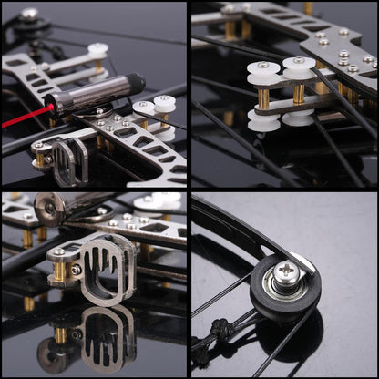 Archery Bow Set Laser Compound Bow Stainless Steel Training Bow Outdoor Sports Hunting Cool Stuff Professional Competition （Black）