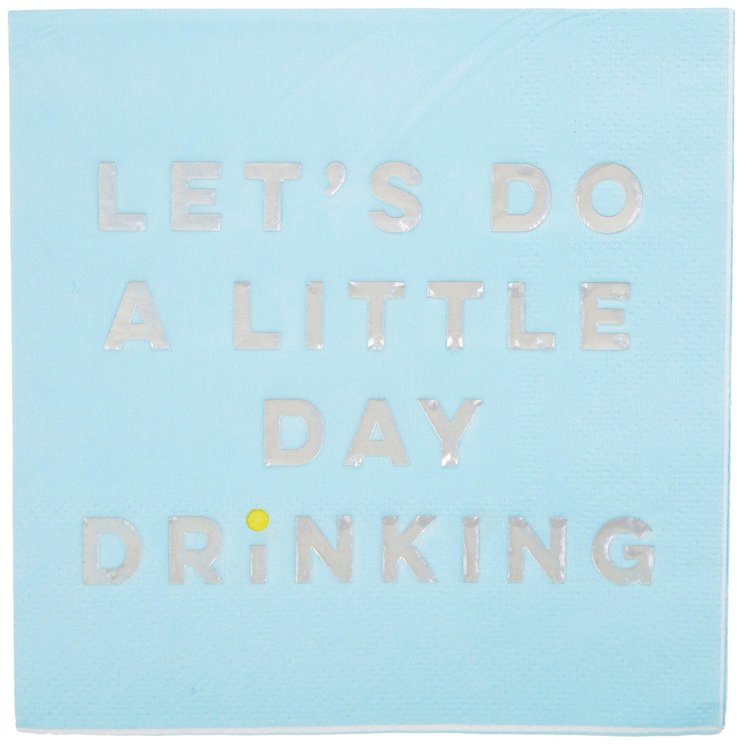 X&O Paper Goods TW4-22027 Let's Do A Little Day Drinking Paper Cocktail Napkins, 5'' x 5'', Blue, 20pcs