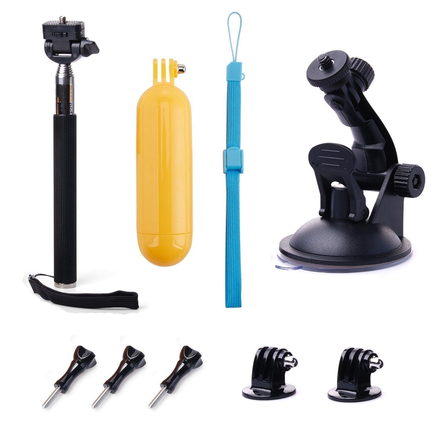 Action Camera Accessories Kit Compatible with Gopro Hero 13 12 11 10 9 8/AKASO EK7000/Brave 4/Brave 7 LE/DJI Osmo Action 5 pro/ODDV/Sjcam/Icefox, Selfie Stick Suction Cup Mount Floating Handle Grip