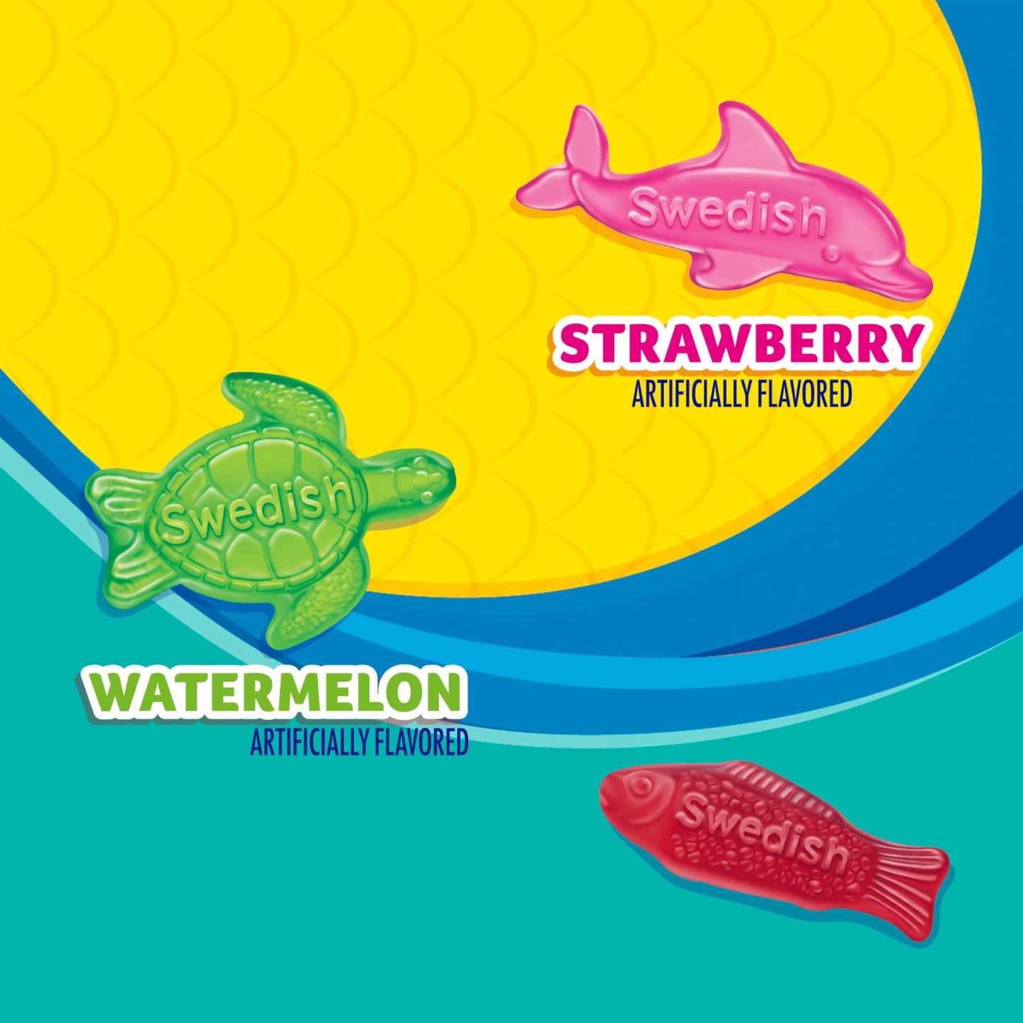 SWEDISH FISH and Friends Soft & Chewy Candy, Bulk Candy, 12-3.59 oz Bags