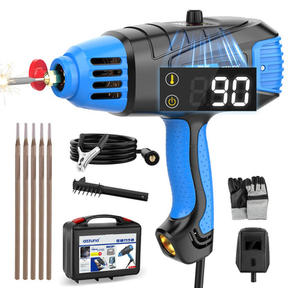 AZZUNO Handheld ARC Welding Machine 110V, 90A Portable Stick Welder Gun, Hand Held Welder Machine with IGBT Inverter Fits for 1/16''-1/8'' Electrode Rods