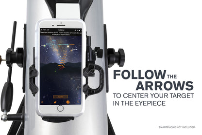 Celestron StarSense Explorer LT 114AZ App-Enabled Telescope – 114mm Newtonian Reflector with Smartphone Dock & StarSense App – iPhone & Android Compatible – Easy-to-Use for Beginners