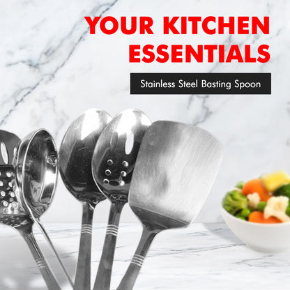 Chef Craft 10230 1-Piece Stainless Steel Solid Spoon,13-Inch