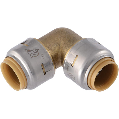 SharkBite Max 1/2 Inch 90 Degree Elbow, Push to Connect Brass Plumbing Fitting, UR248A