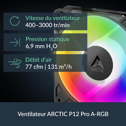 ARCTIC Liquid Freezer III Pro 360 A-RGB - AIO CPU Cooler, 3 x 120 mm Water Cooling, 38 mm Radiator, PWM Pump, VRM Fan, AMD AM5/AM4, Intel LGA1851/1700 Contact Frame - Black