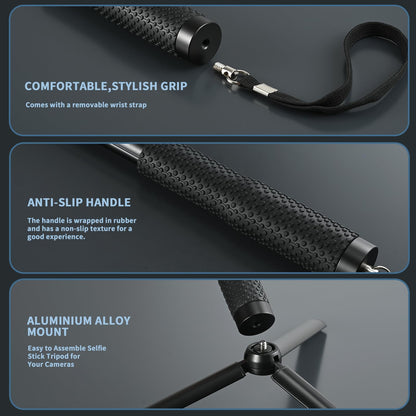 Trehapuva 36'' Extension Selfie Stick Extendable Monopod Pole Waterproof Handle Grip Accessories Compatible for GoPro Max Hero 13 12 11 10 9 8 7 6 5 Insta360 AKASO DJI Osmo Action Camera and More