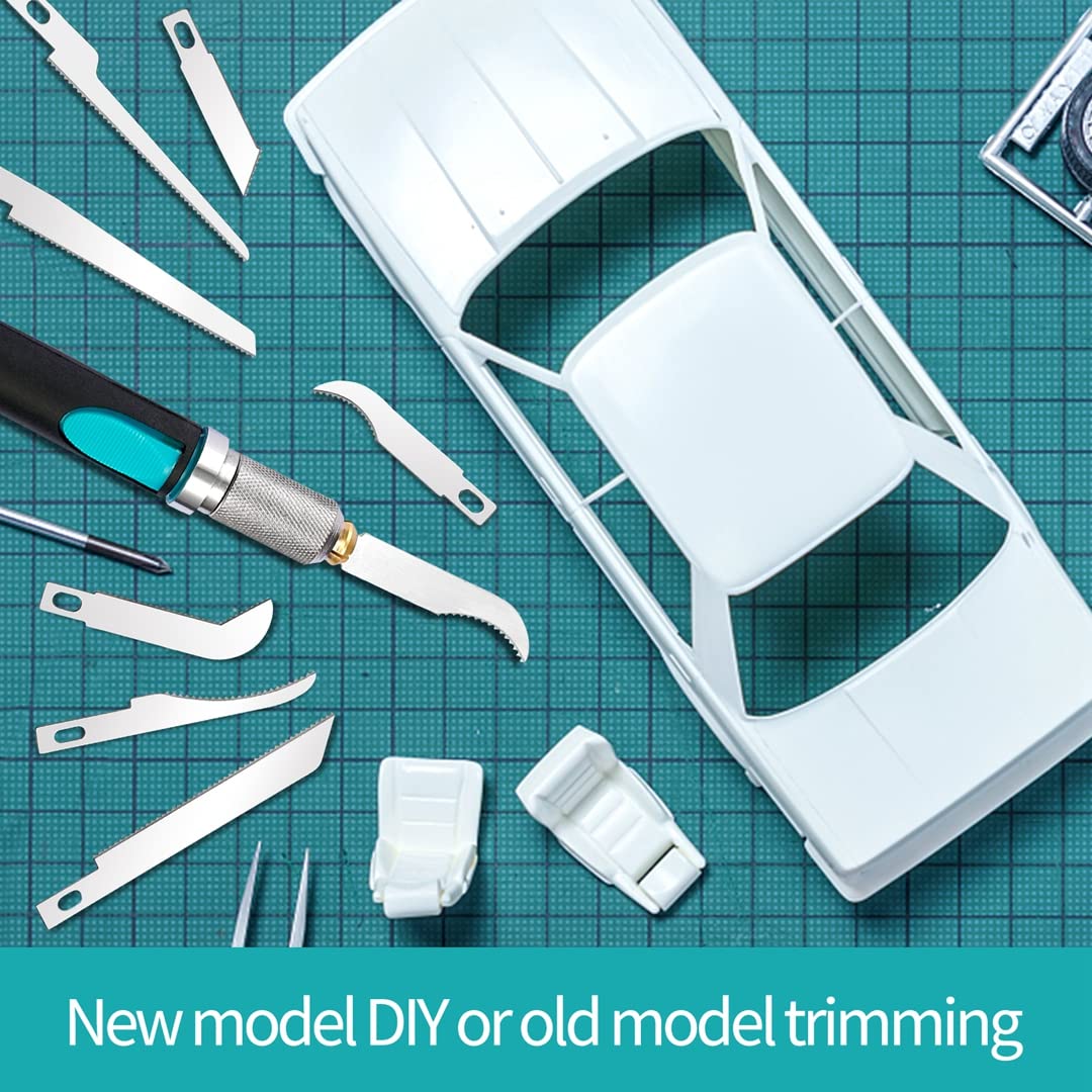 Prozwee Model Craft Hand Saw Kit(with 7PCS Saw Blades),Modeling Knife Hacksaw Tool,DIY Mini Razor Saw Kit for Handcrafted, DIY models and Other Fine Cutting