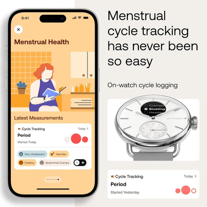 Withings ScanWatch 2 - Hybrid Smart Watch, Heart Rate Monitoring, Fitness Tracker, Cycle Tracker, Sleep Monitoring, GPS Tracker, 30-Day Battery Life, Android & Apple Compatible, HSA/FSA