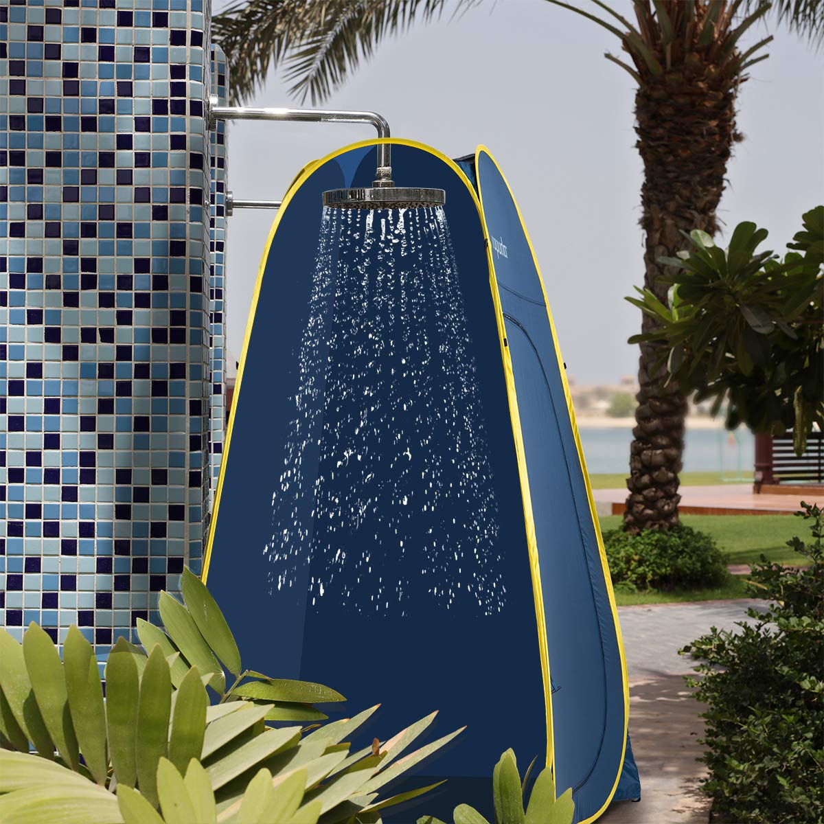 ropoda Pop Up Tent 83" x 48" x 48" Upgrade Privacy Tent, Porta-Potty Changing Portable Changing Room Includes 1 Removable Bottom,8 Stakes,1Removable Rain Cover,1 Carrying Bag