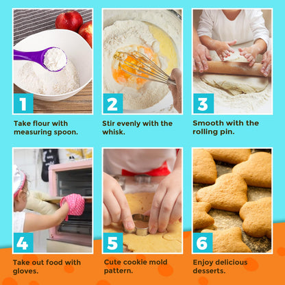 Toyze Birthday Gifts for 3-8 Year Old Girls Cute Stuff Apron for Girls Kids Cooking Sets Toddler Toys Kids Chef Hat and Apron Easter Christmas Stocking Stuffers White-with Cookbook