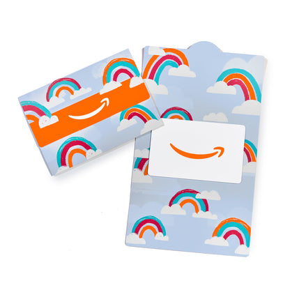 Amazon Physical Gift Card in Mini Envelope - Rainbows & Clouds | Mothers Day, Graduation, Christmas, Birthday, Baby, Congrats, Thank You