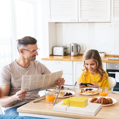 TOPULORS Cheese Slicer with 5 Replacement Upgrade Thick Cutting Wires - Heavy Duty 5"x8" Handheld Marble Board Cutter for Block Cheese, Butter - Kitchen Gadget Slicers Tool - White
