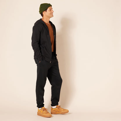 Amazon Essentials Men's Full-Zip Fleece Hoodie (Available in Big & Tall), Black, Small