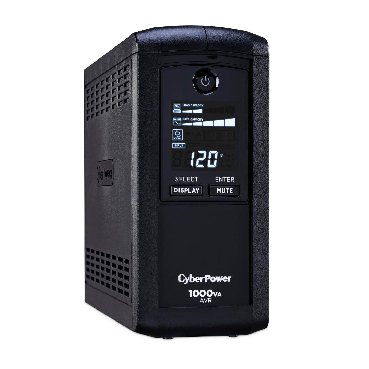 CyberPower CP1000AVRLCD Intelligent LCD UPS Battery Backup and Surge Protector, 1000VA/600W, 9 Outlets, AVR, Mini-Tower, UL Certified
