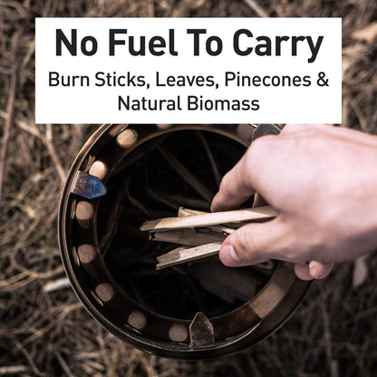 Solo Stove Titan Camping Stove Portable Stove for Backpacking and Outdoor Cooking Great Stainless Steel Camping Backpacking Stove Compact Wood Stove Design-No Batteries or Liquid Fuel Canisters Needed