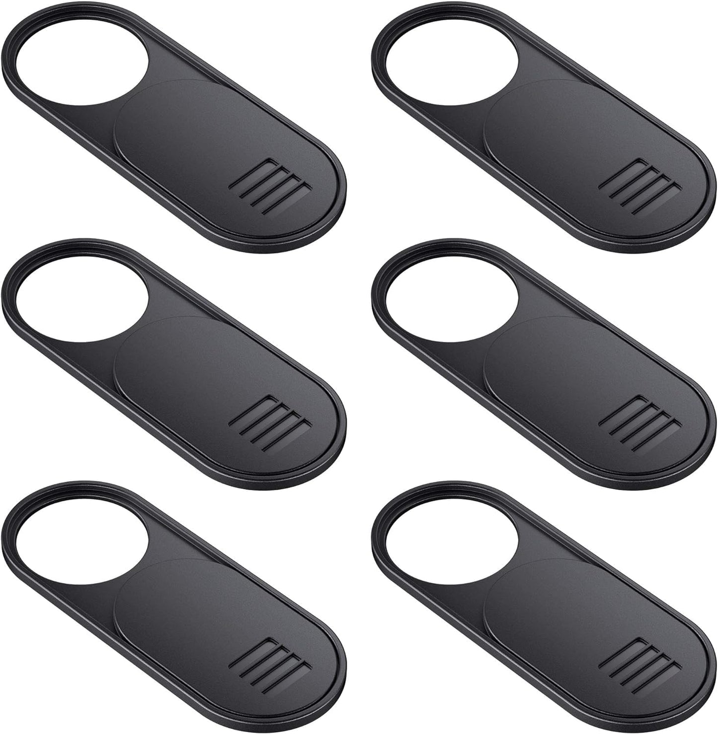 Yilador Webcam Cover, 0.03in Ultra Thin Slide Web Camera Covers for Laptop Computer Smartphone Mac iMac MacBook, Sliding Blocker Cover Protect Your Privacy Security (6*Big Black)