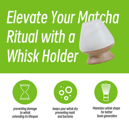 TEANAGOO Matcha Whisk Set, Bamboo Matcha Whisk (Chasen), 4 Pcs Traditional Starter Matcha Set, Scoop (Chashaku) Tea Spoon Whisk Holder, Matcha Accessory, Bamboo Whisk For Matcha Tea (100prongs)