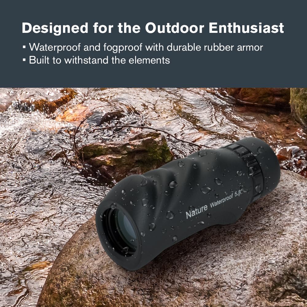Celestron – Nature 10x25 Monocular – Ideal for Hiking and Wildlife Viewing – Multi-Coated Optics – 25mm Objective Lens – BaK-4 Prism –Twist-Up Eyecup – Waterproof & Fogproof