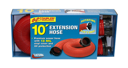 Valterra D04-0113 EZ Coupler 10' RV Extension Hose, Red