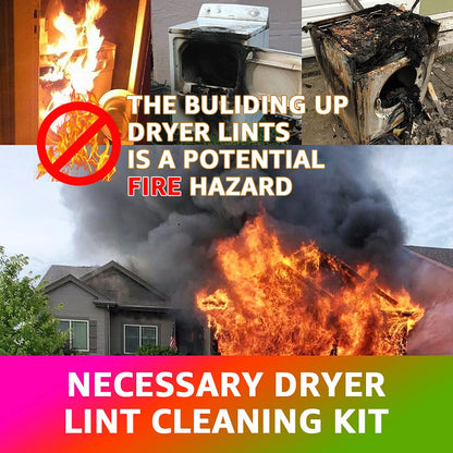 Sealegend 2 Pieces Dryer Vent Cleaner Kit Dryer Lint Vacuum Attachment, Dryer Vent Cleaning Lint Remover 2 Hoses Tools for Home Improvement