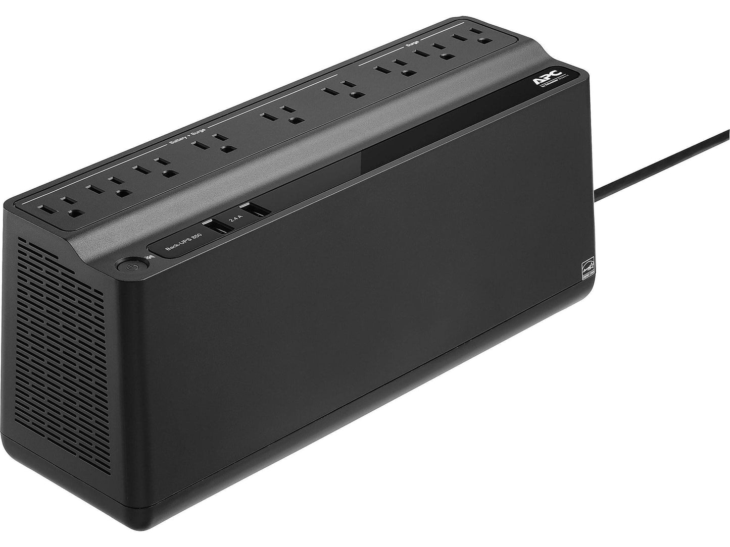 APC UPS Battery Backup and Surge Protector, 850VA Backup Battery Power Supply, BE850G2 Back-UPS with (2) USB Charger Ports